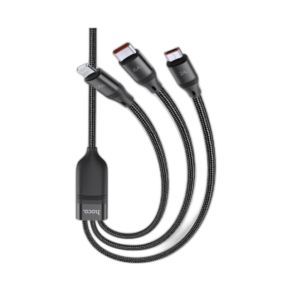 Hoco U104 Ultra 3-in-1 6A Charging Cable