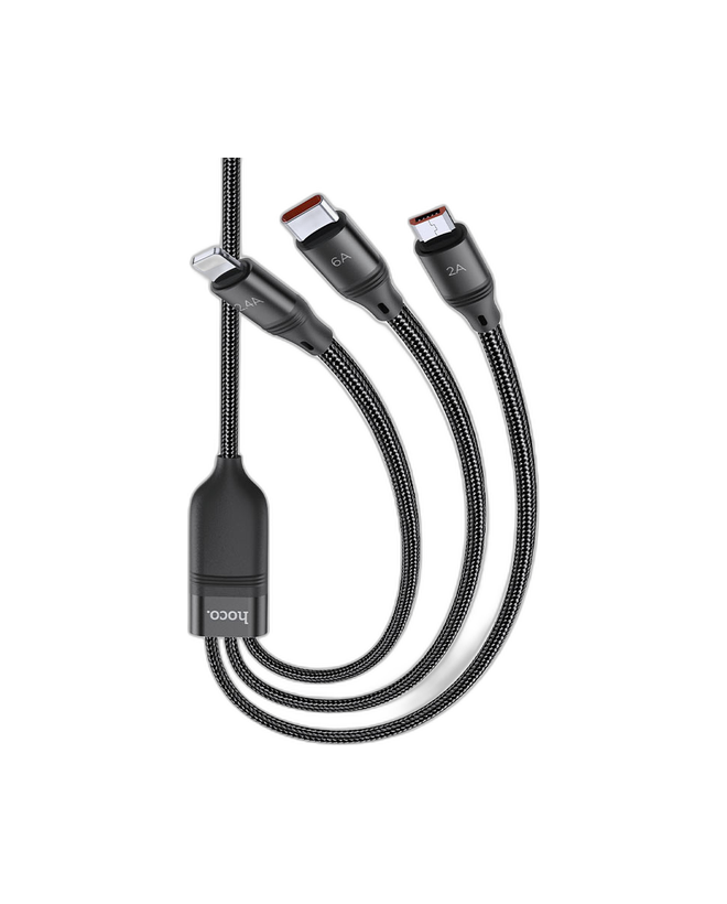 Hoco U104 Ultra 3-in-1 6A Charging Cable